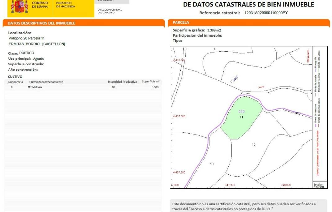 Revente · Terreno rural · Borriol · Urbanizacion vall d umbri
