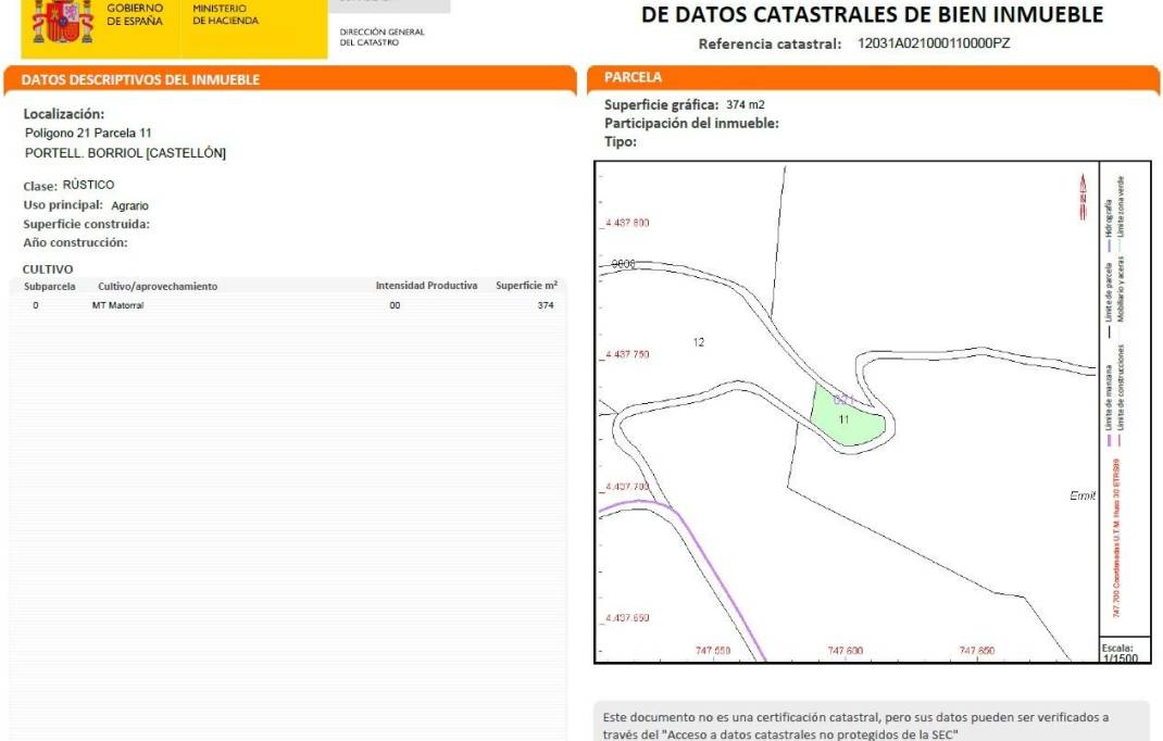 Revente · Terreno rural · Borriol · Urbanizacion vall d umbri