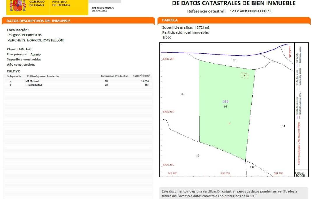 Revente · Terreno rural · Borriol · Urbanizacion vall d umbri