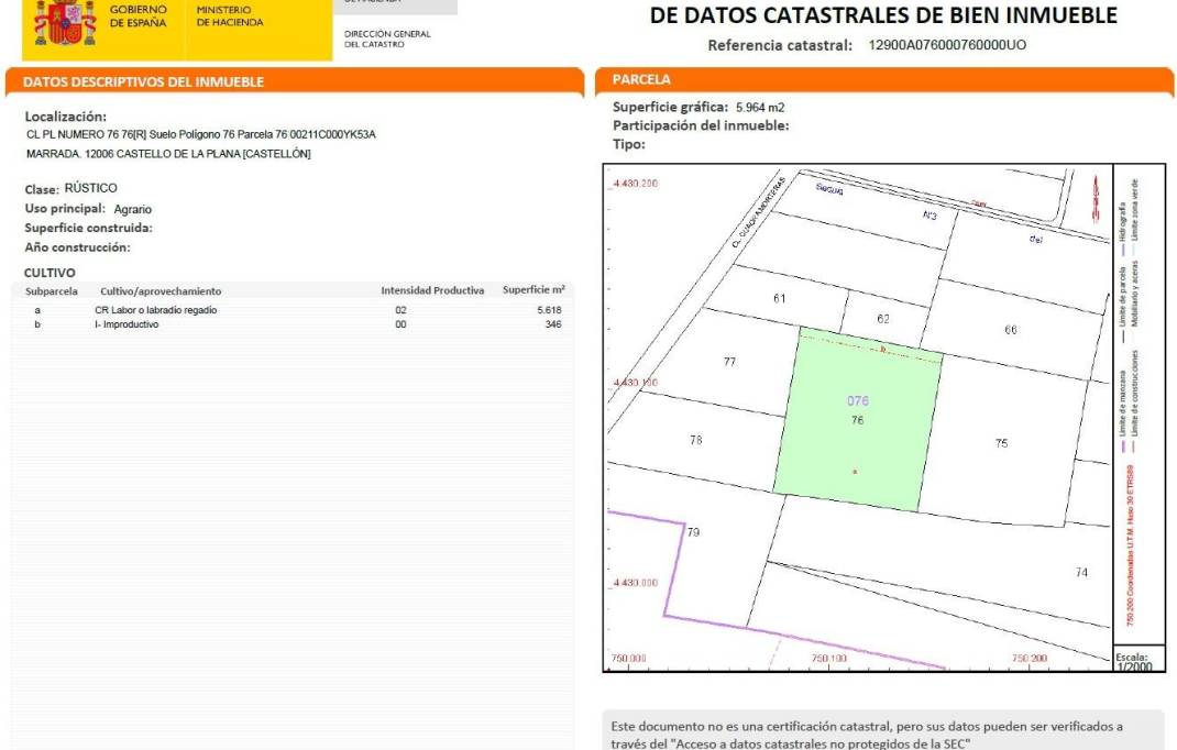 Segunda mano · Terreno rural · Castellon - Castello de la Plana · Ciutat del Transport-La Salera