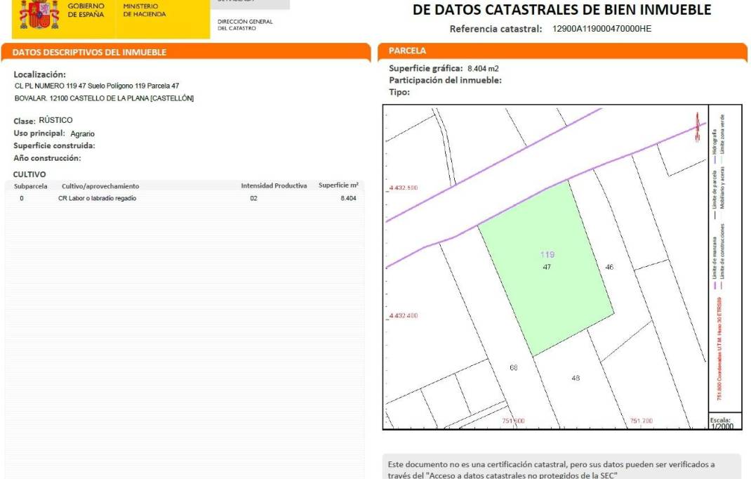 Segunda mano · Terreno rural · Castellon - Castello de la Plana · Partida entrilles