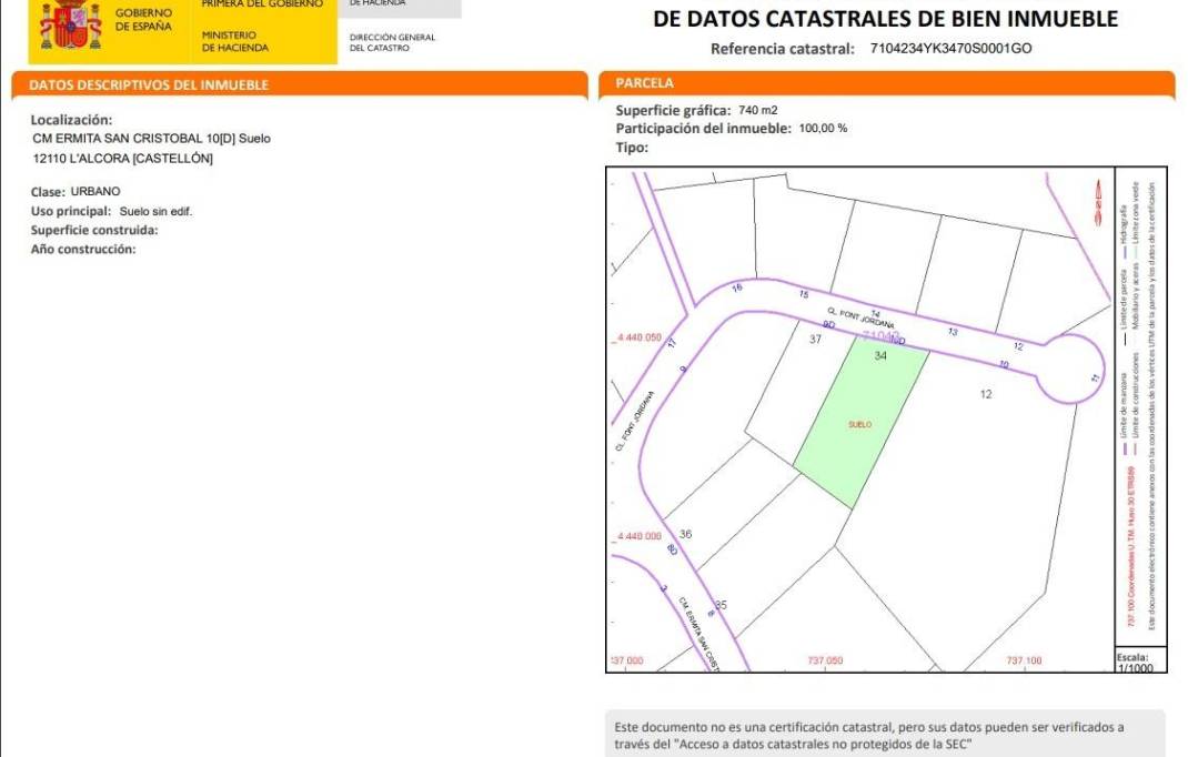 Revente · Terreno urbanizable · l'Alcora · Alcora (l )