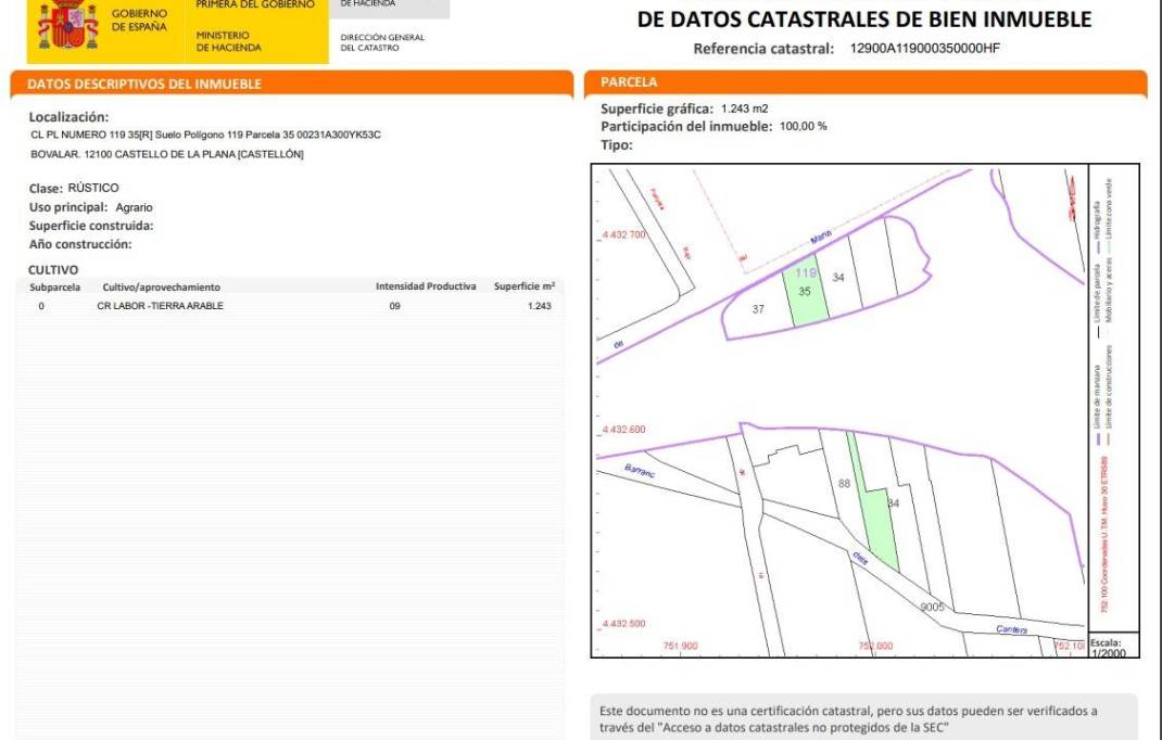 Revente · Terreno rural · Castellon - Castello de la Plana · OESTE