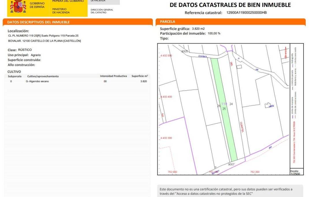 Revente · Terreno rural · Castellon - Castello de la Plana · OESTE