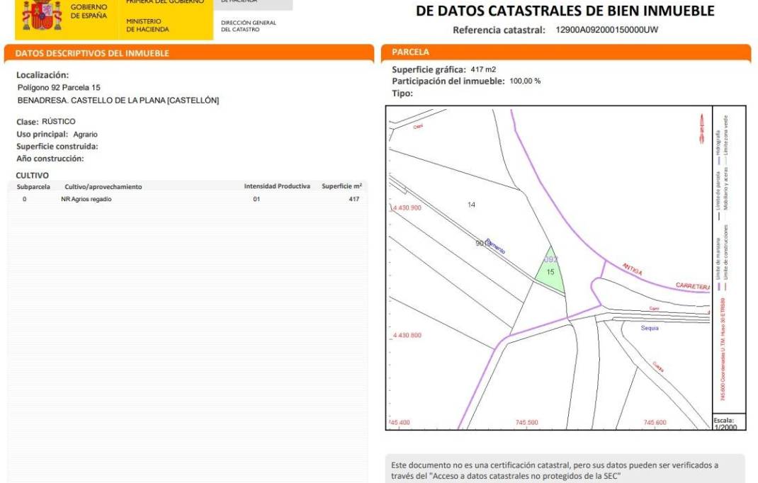 Revente · Terreno rural · La Vall d'Uixo · Plz. del circo