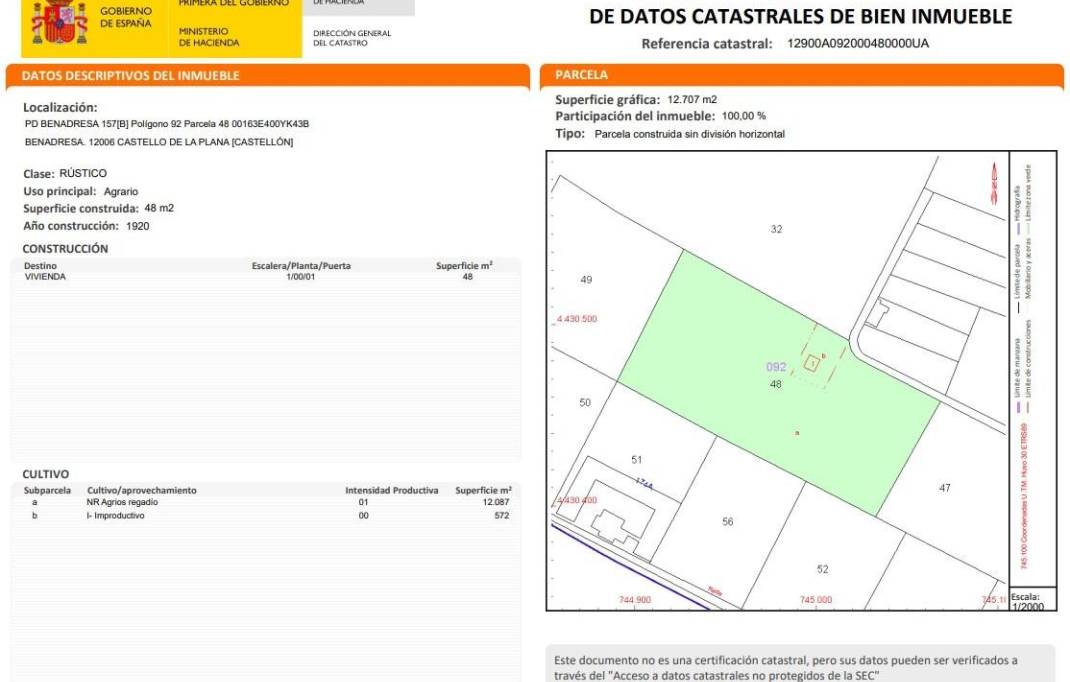 Resale · Terreno rural · Castellon - Castello de la Plana · Ciutat del Transport-La Salera